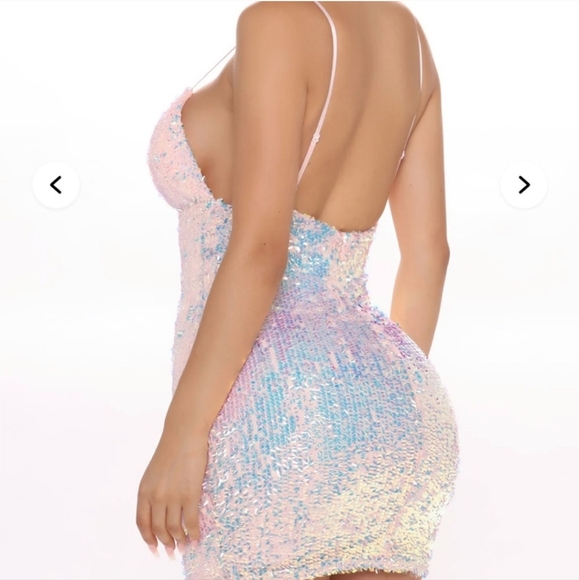 Keep Your Shine Sequin Mini Dress - Blush Pink NWT SZ 3X - Picture 2 of 6